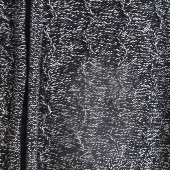 ALIA Heather Mix Black & White Zip Front Sweater Small (K381) - Picture 7 of 7